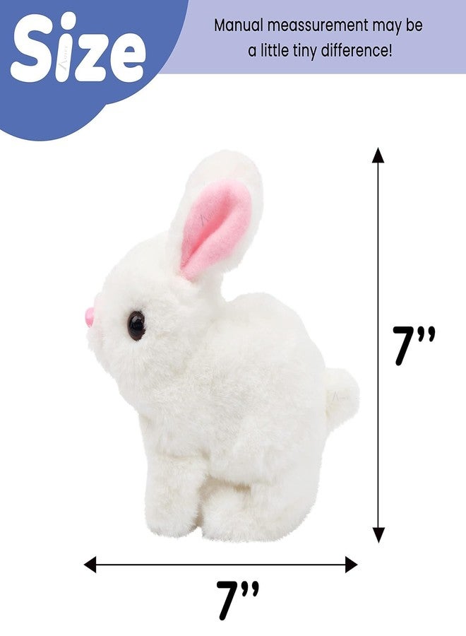 Aqify Hopping Walking Bunny Toy with Sounds, Jumping Rabbit Wiggling Ears, Twitching Mouth and Nose, Educational Interactive Bunny Rabbit Toy for Baby Kids - Image 2